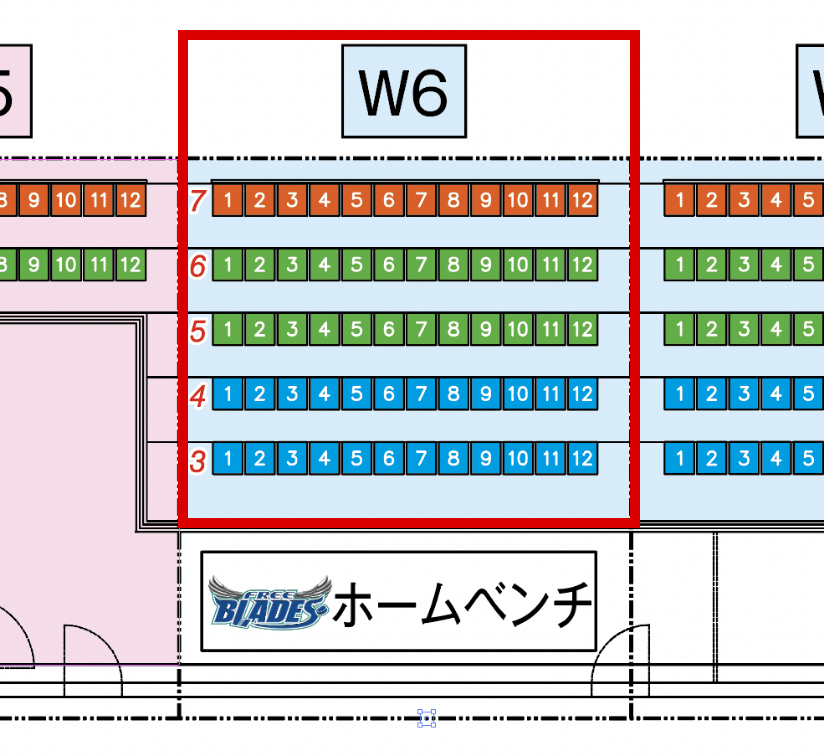 W6 / Bench back seat / 2023-24 Regular ticket March 9th (Sat) 17:00