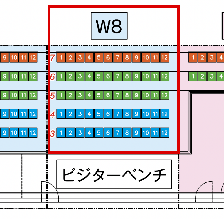 W8 / ベンチ裏シート / 2023-24 レギュラーチケット　１０月８日（日）１５：００